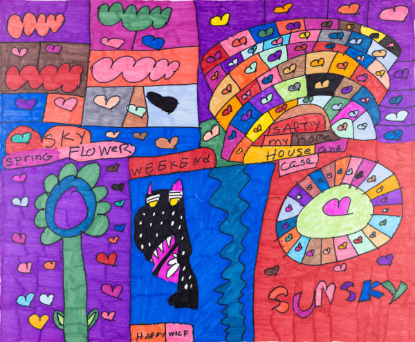 Maria Vanik, Spring Flower, Safety My Home, Sky, Weekend, House, 2022