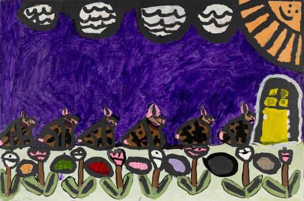 Jean Wilson, Untitled (Six Brown Rabbits), n.d.