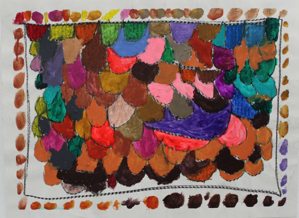 Marcus Imani Kennedy, Rainbow Design Pattern and Dots, 2021