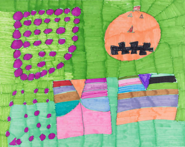 Maria Vanik, Neck Tie, Circle, Pumpkins, 2019