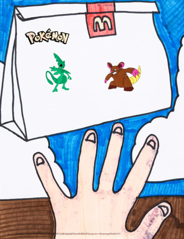 Noel Herrera, McDonald's Bag 3 Large Fries Noel Hand Pokémon Bag, 2025