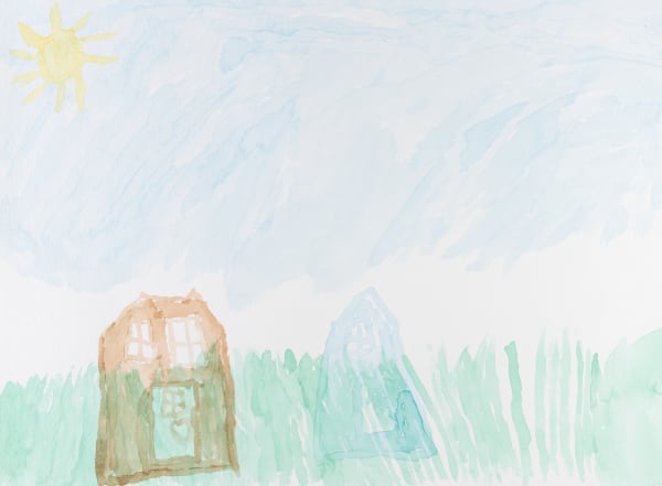 Joey Center, House with Clouds, 2021