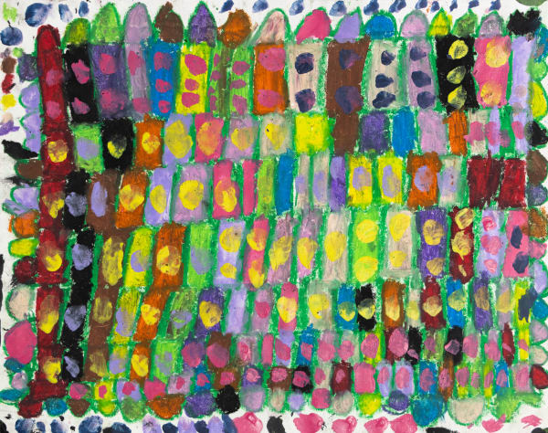 Marcus Imani Kennedy, Rainbow Stripes with Dots , n.d.