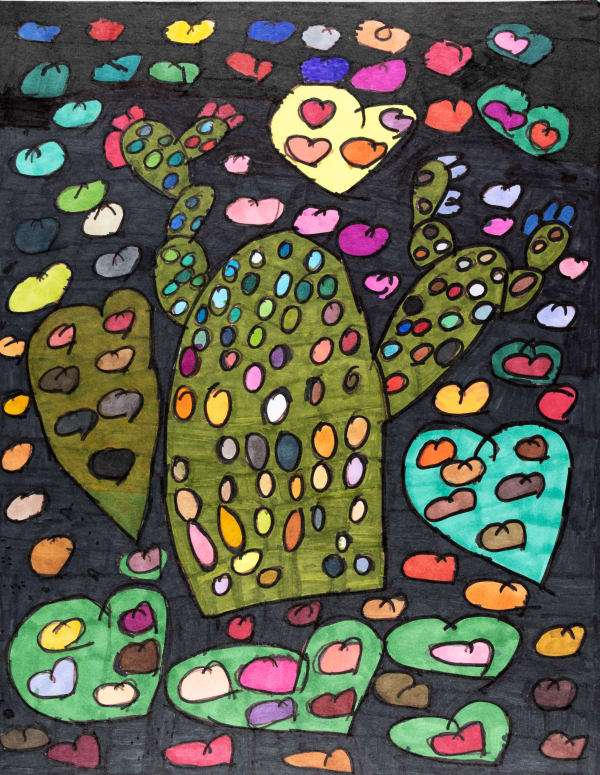 Maria Vanik, Opuntia Microdasys Rainbow Colors, 2024