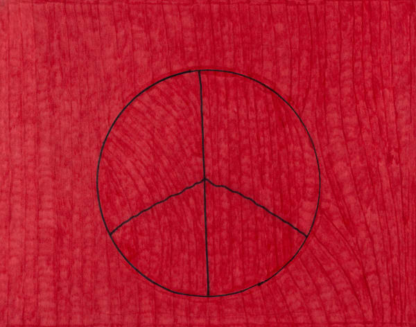 Bill Lilly, Red Peace Sign, 2022