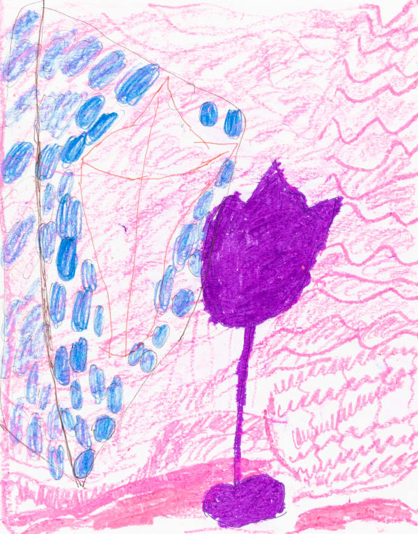 Katrina Jackson, Flower with Pink and Blue, 2024