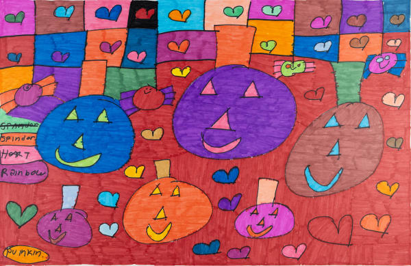 Maria Vanik, Spider Heart Pumpkin Rainbow, 2021