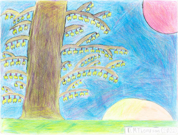 Dave Thompson, 7 Color Series: Cantalope under Granny Smith's, 2022