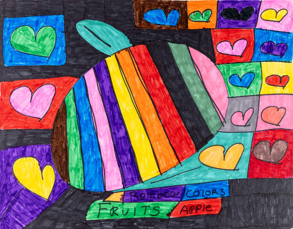 Maria Vanik, Fruits Apple Rainbow Colors, 2020