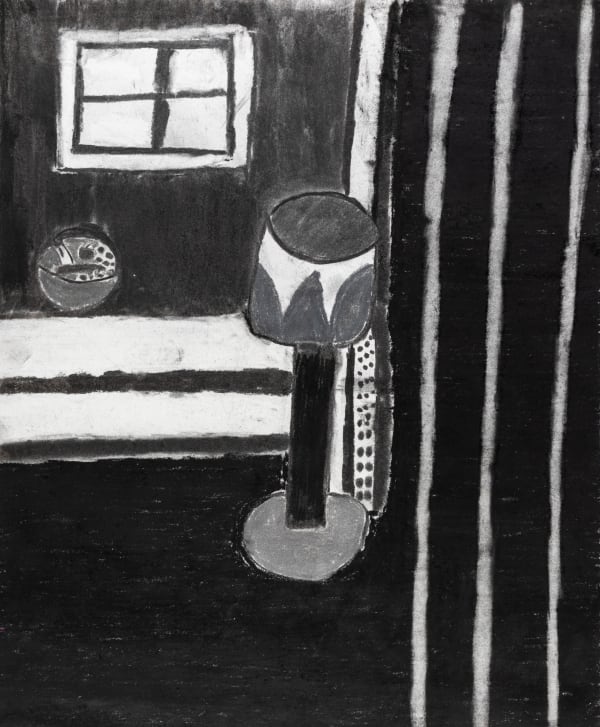 Alysha Kostelny, Wine Glass on Table, 2024