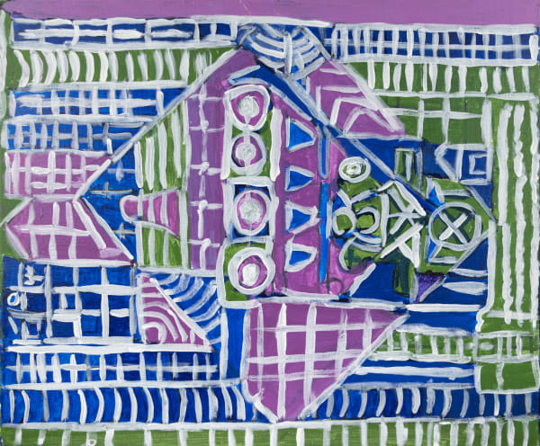 David Krueger, Untitled (Purple, Blue, Green Works), n.d.