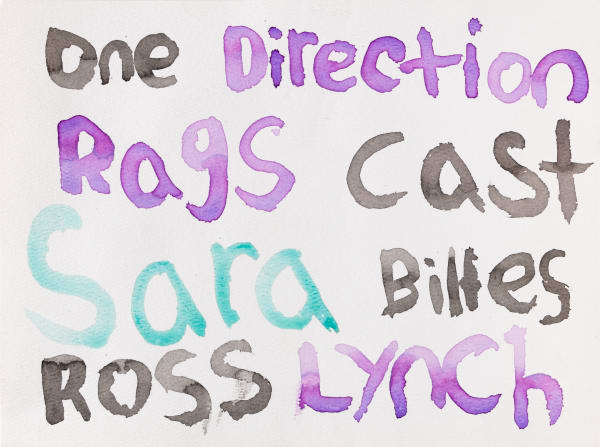 Lucy Walsh, Untitled (One Direction, Rags Cast, Sara Billes, Ross Lynch) , 2022