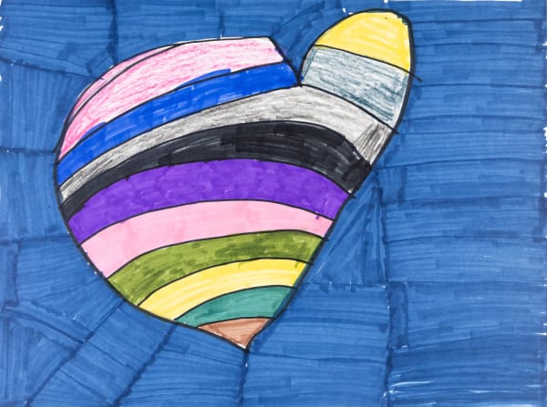 Maria Vanik, Untitled (Stripe Heart), n.d.