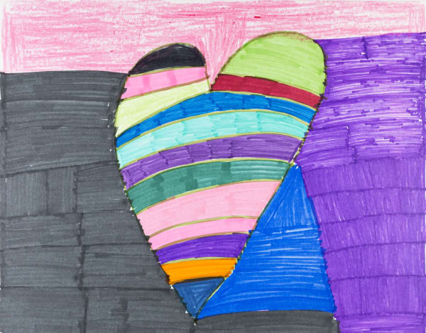 Maria Vanik, Untitled (Stripe Heart 2), n.d.