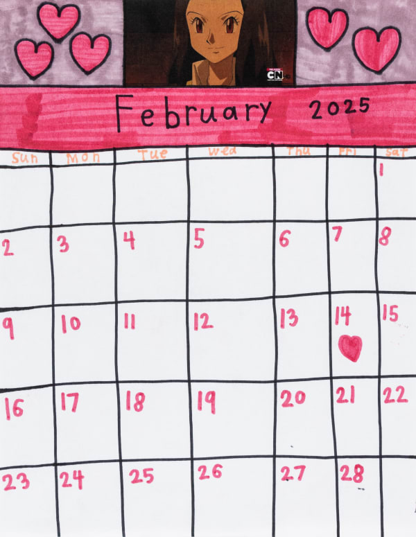 Noel Herrera, Pokemon Girls February 2025 Calendar, 2025