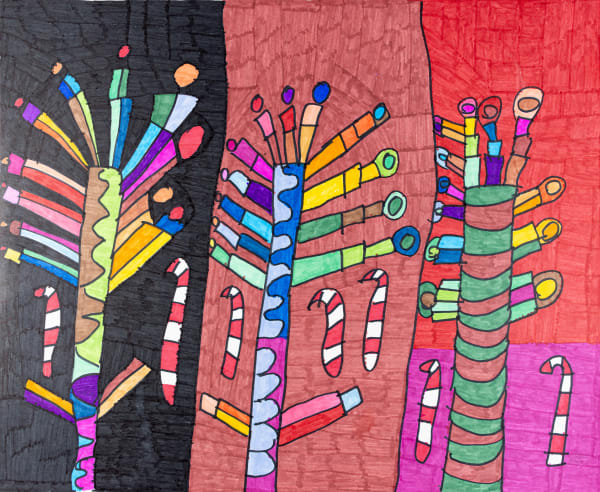 Maria Vanik, Christmas Tree Rainbow Colors , n.d.