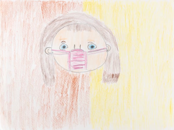 Carol Pyes, Girl with a Mask, 2020