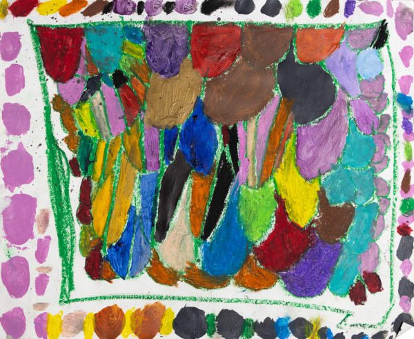 Marcus Imani Kennedy, Art Design Rainbow Pattern and Dots , 2021