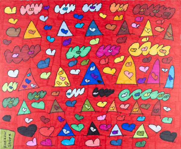 Maria Vanik, Heart, Cloud, Rainbow Shape, 2023