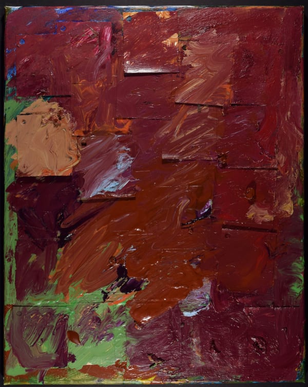 Lawrence M., Green, Purple Squares, 2019