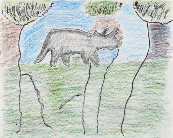 Marcelo Aguilar, Triceratops in the Forest, 2023