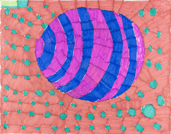 Maria Vanik, Orange Easter Egg Circle, 2019