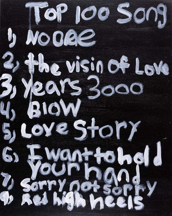 Lucy Walsh, Untitled (Top 100 Songs: 1 - 9) , 2022