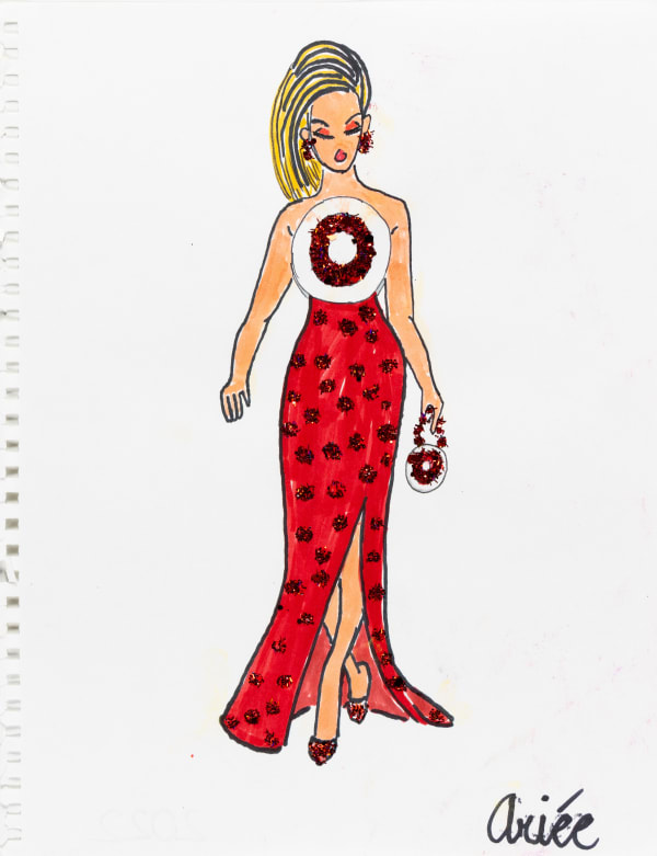 Ariée, Untitled (Red Circle Dress), 2022