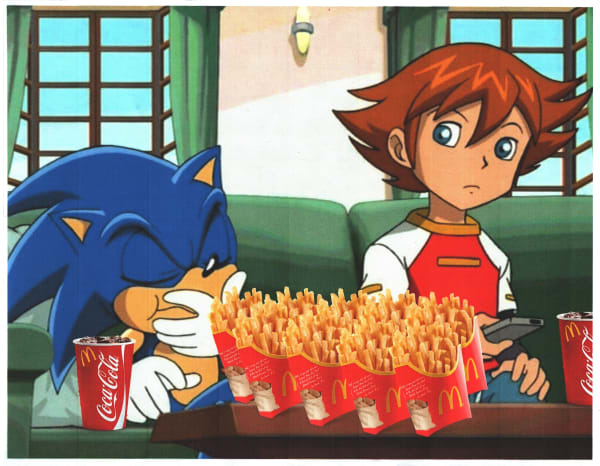 Noel Herrera, Untitled (Sonic, Chris, and McDonald's fries), n.d.