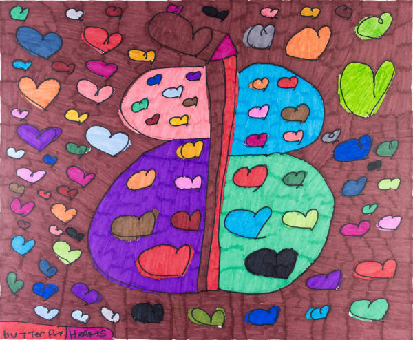 Maria Vanik, Rainbow Butterfly Hearts, n.d.