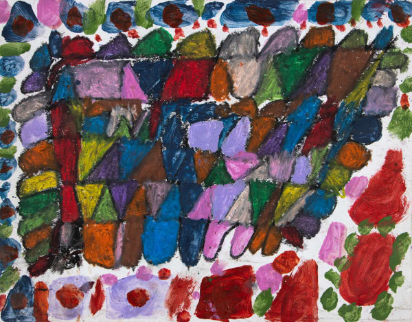 Marcus Imani Kennedy, Art Design Rainbow Pattern and Dots, 2021