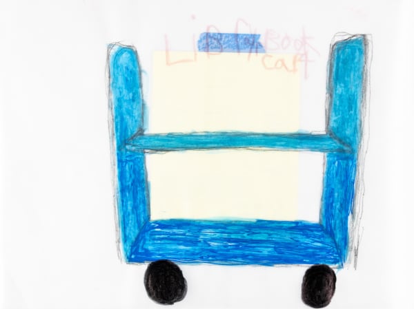 Renata Berdes, Untitled (Book Cart), 2023