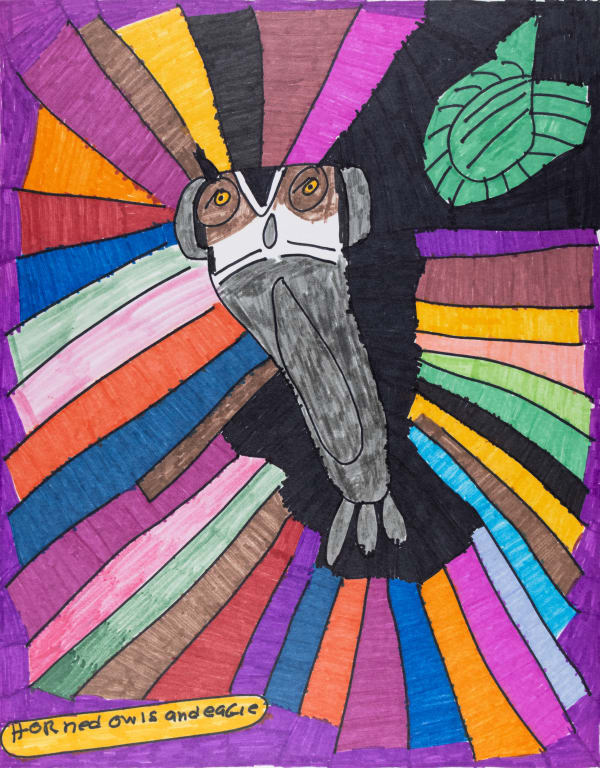 Maria Vanik, Untitled (Horned Owls and Eagle), n.d.
