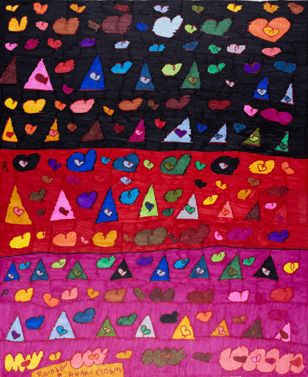 Maria Vanik, Rainbow Heart Clown, 2022