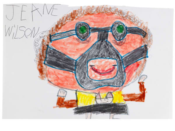 Jean Wilson, Untitled (Person and Cat), n.d.