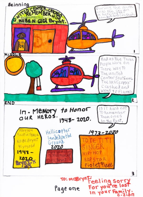 Christina Zion, Kobe and His Daughter Gigi Bryant, 2020