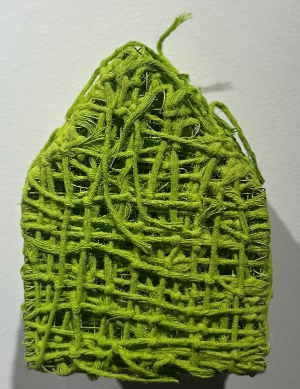Carol Benson, Wrapped House (Chartreuse), 2025