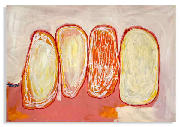 Alexandria Hilfiger Guilt: Just Be Happy, 2023 68 x 102 in. 172.7 x 259.1 cm. Acrylic on canvas