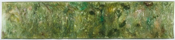 Rotem Reshef Grove #2, 2022 84 x 394 in. 213.4 x 1000.8 cm. Canvas scrolls, acrylic paints diluted on canvas