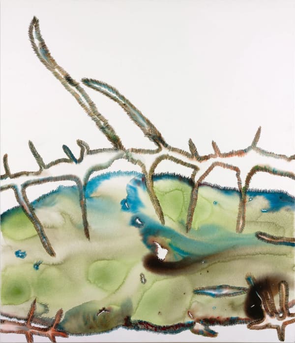 Rotem Reshef Spores (Life Forms), 2008 70 x 60 in. 177.8 x 152.4 cm. Diluted acrylic on canvas