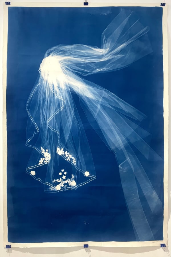 Alexis Walters Unfinished Edges, 2025 Cyanotype print on Saunders Paper 170 x 113 cm. 66,93 x 44,49 in. Framed