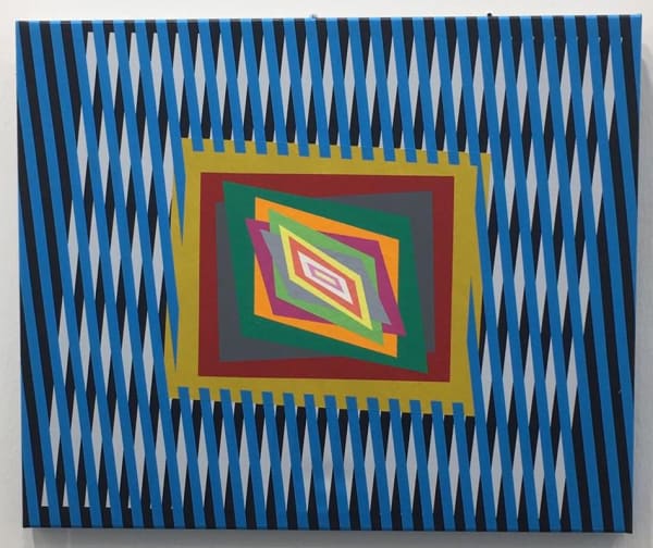 Ferruccio Gard Color effect in op art 110/19/n29 , 2019 Acrylic colours on canvas 50 x 60 cm 19.69 x 23.62 in