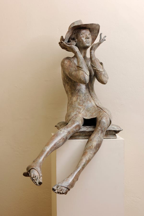 elle rêve mozart, rené julien, sculpture, bronze, art thema, heyi gallery