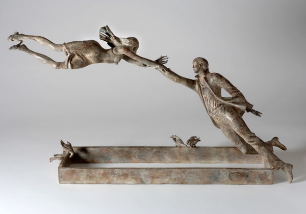miroir des amours, rené julien, sculpture, bronze, art thema, heyi gallery