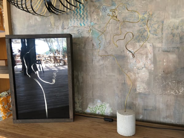 charles serruya, portrait, light box, decoration, sculpture, photographic print, cabane bambou, saint tropez, art thema, heyi