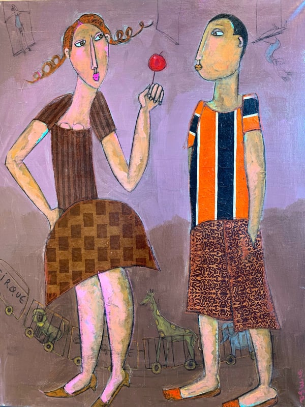 art thema, artthema, art, thema, beautiful girl, boy, couple, love, happy childhood, simsa patricia, contemporary figurative art, acrylic painting, colorful, Art Thema Heyi Gallery, Brussels, cirque