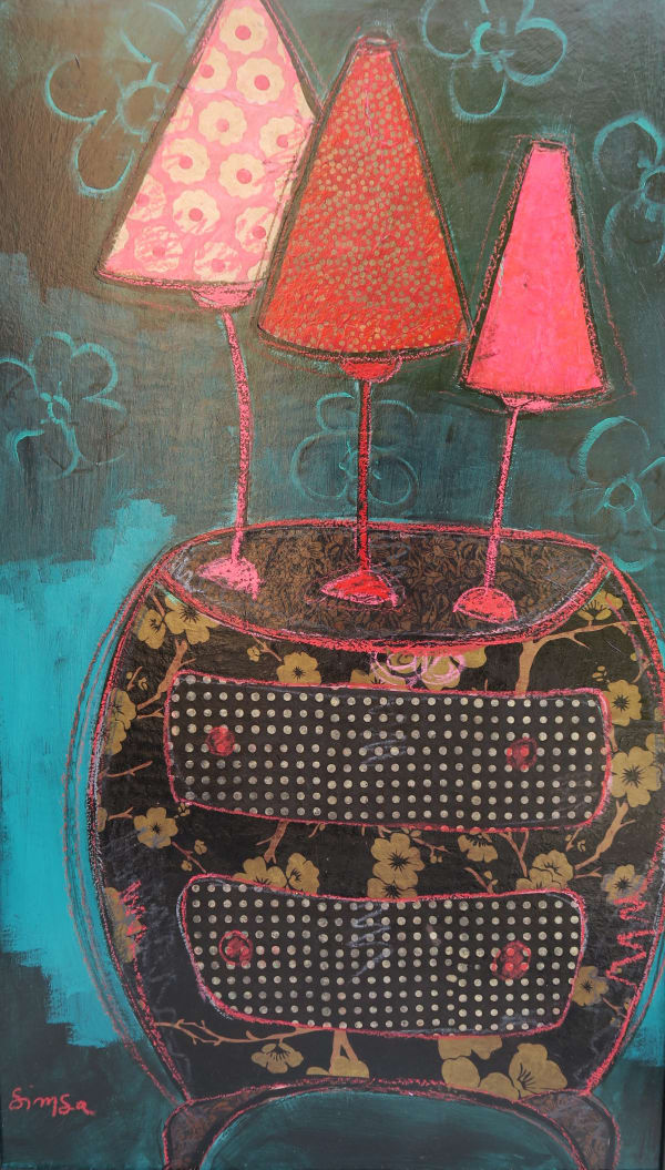 art thema, artthema, art, thema, SIMSA PATRICIA, Painting, Figurative painting, original painting, contemporary art, colorful, joyful, Brussels, carry-le-rouet, marseille, arles, intimate atmosphere, lamps, chest of drawers, cute chest of drawers, art collection, buy art, art buying, art investment, art leasing, simsa lovers, simsa collectors, interior decoration, original painting, nice painting, decorative painting