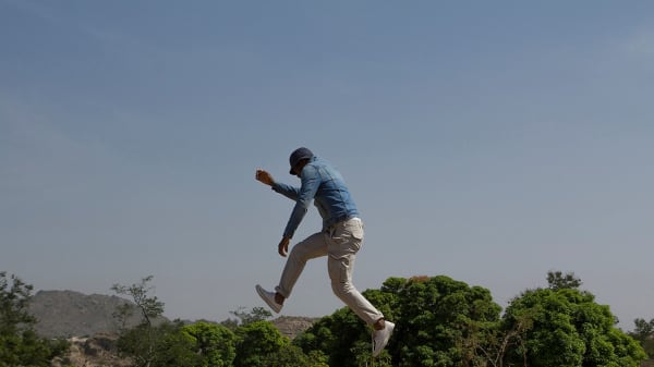 Abraham Oghobase, Landscape #19 Self-portrait #3, 2017