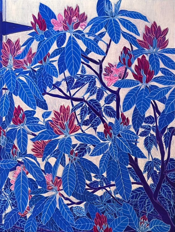 Shazia Ahmad, Tapestry (Rhododendrons of Peace), 2023