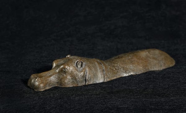 sculpture hippopotame de Sylvie Gaudissart sculpture animalière sculpture en bronze sculpture contemporaine à la galerie ART TO à Bruxelles galerie d'art